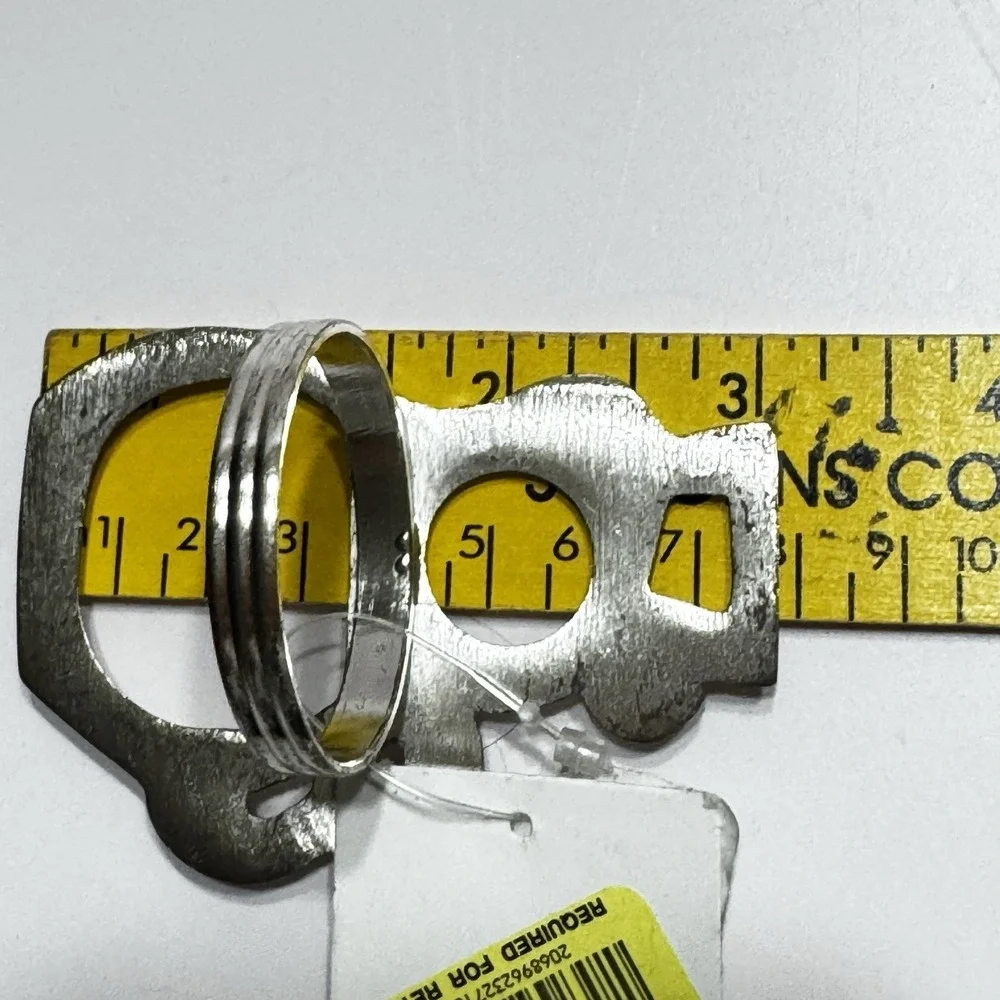 Set Of 6 Snowman Christmas Napkin Rings Holders Silver Tone Metal New